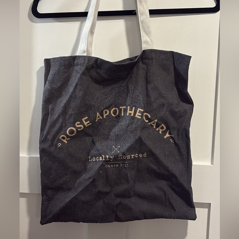 Rose Apothecary Black Tote Bag- Schitts Creek